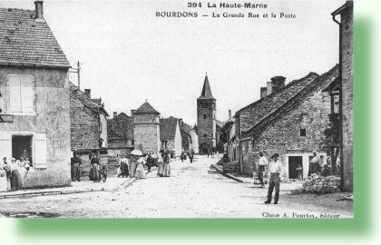 Bourdons : la Grand Rue et la Poste
